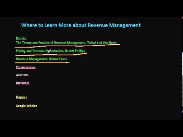 Where to Learn more about Revenue Management