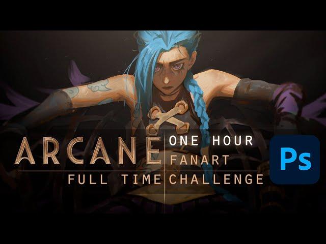 JinX Arcane Fanart - one hour challenge - Full time