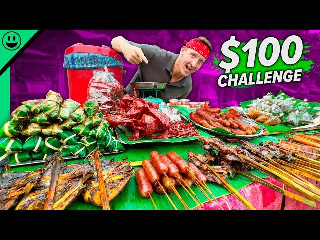 $100 Laos Street Food Challenge in Luang Prabang!! Absolute FAIL!!