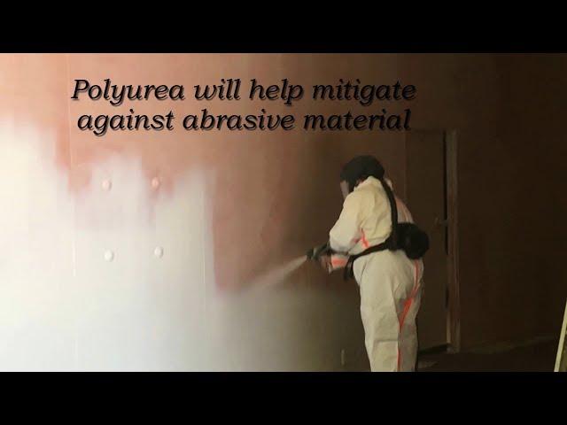Polyurea Spraying to help mitigate against Abrasive in a Blast Booth