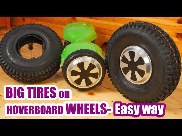 BIG TIRES on Hoverboard WHEELS - Easy way - SEGABOT#3