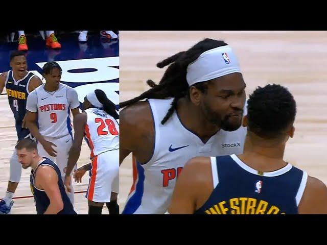 Isaiah Stewart gets in Russell Westbrook's face after Russ called him "dumba*s" 