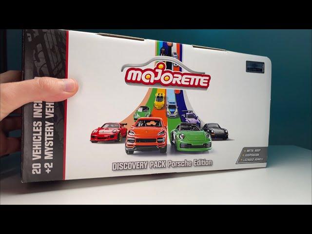 20 Porsche scale models + 2 mystery boxes Discovery pack Porsche Edition by Majorette diecast