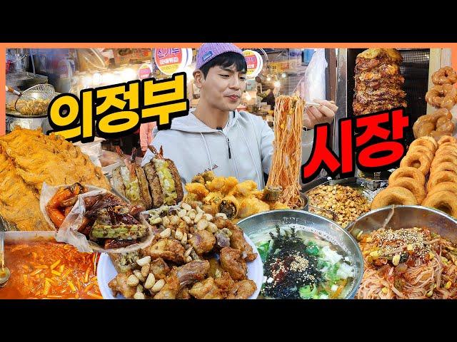 Uijeongbu Market mukbang! Jajang tteokbokki, kalguksu, kebab, and so on!