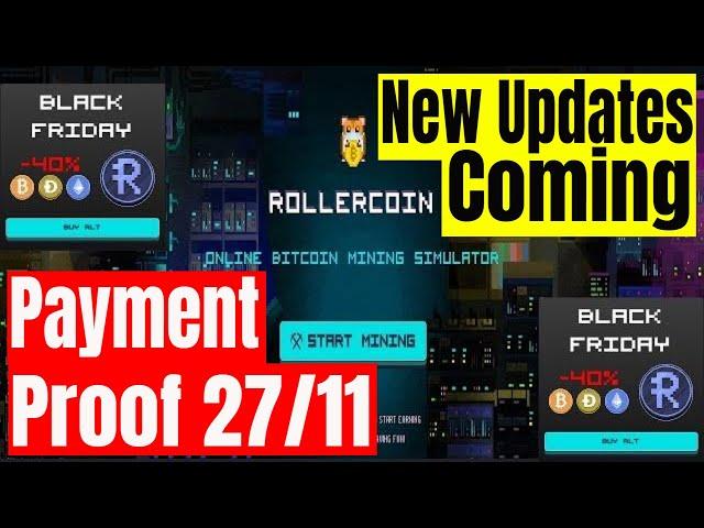 Rollercoin Virtual Cloud Mining Update, Black Friday Sale and Payment Proof 27/11