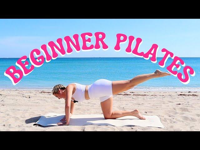 10 MINUTE BEGINNER PILATES WORKOUT | BEACH WORKOUT | NO EQUIPMENT