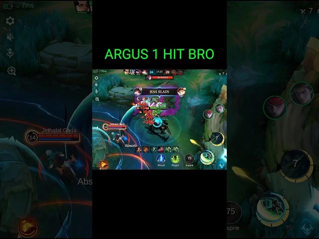 ARGUS 1 HIT BRO #ARGUS #SHORTS #MLBB #MOBILELEGENDS