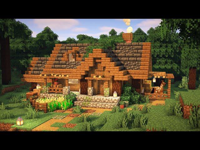 Minecraft Spruce Starter House Tutorial | Cozy Survival Base Build