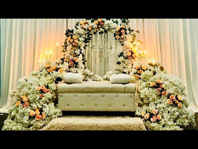 How to Install a Floral Wedding Backdrop | Simple DIY Wedding Design Ideas | Pelamin Mini