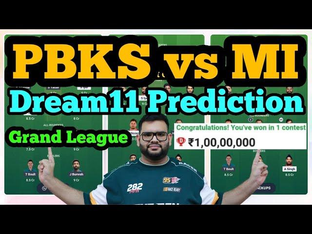 PBKS vs MI Dream11 Prediction|PBKS vs MI Dream11 Team|