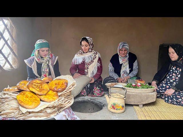 Village Daily Routine Baking Lavash & Penjayish Bread in Tandoor  Village Cooking Vlog