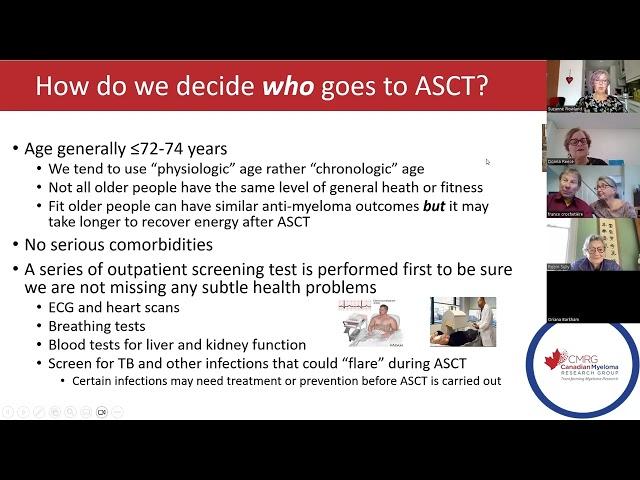 Seminar 5: Current Myeloma Treatment Landscape, and Stem Cell Transplants