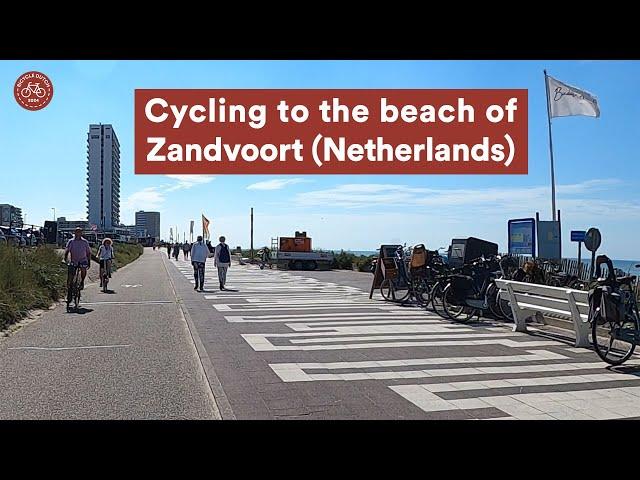 Cycling to the beach of Zandvoort (Netherlands)