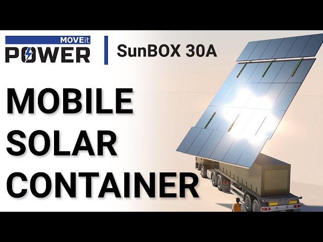 SunBOX 30A  - Mobile Solar Container | Solar farm | Solar energy innovation | Power-MOVEit.tech