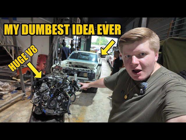 Dropping a HUGE V8 Into a 1979 Datsun Stanza