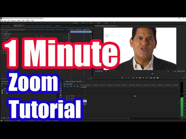 How to Zoom in Adobe Premiere Pro CC (Fast Tutorial)