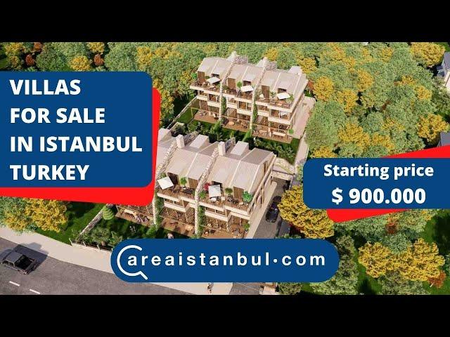 Forest View Villas for sale in Zekeriyakoy Istanbul, Triplex Villas for sale in Turkey