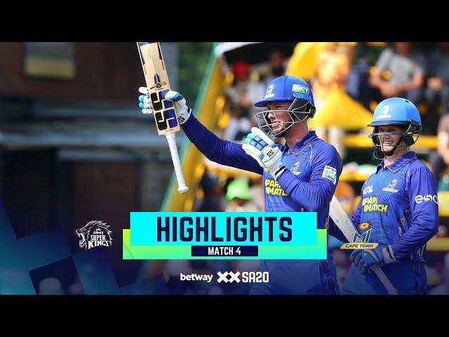 Betway SA20 | Match 4 #JSKvMICT | Joburg Super Kings v MI Cape Town Highlights