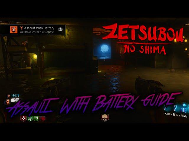 ZETSUBOU NO SHIMA - ASSAULT WITH BATTERY ACHIEVEMENT / TROPHY TUTORIAL (Black Ops 3 Zombies)