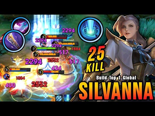 25 Kills!! New META Silvanna with Golden Staff Build is Broken! - Build Top 1 Global Silvanna ~ MLBB