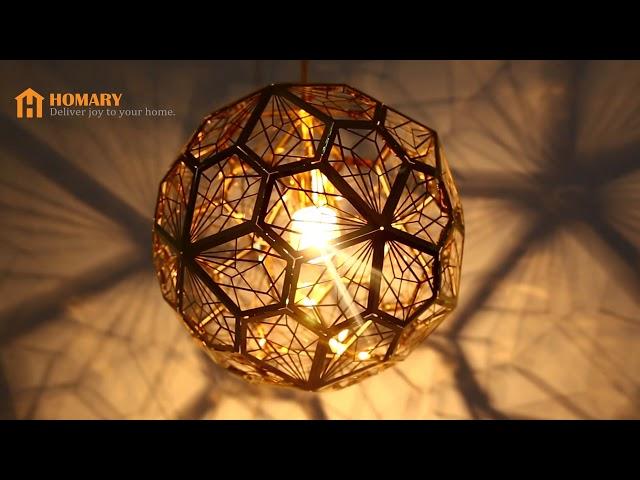 Modern Geometric Hollowed Out Globe 1-Light Pendant Light Review