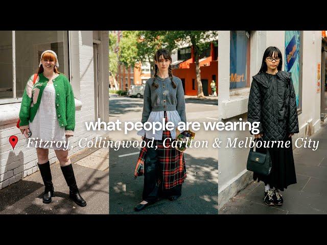 What are people wearing in Melbourne, Australia?