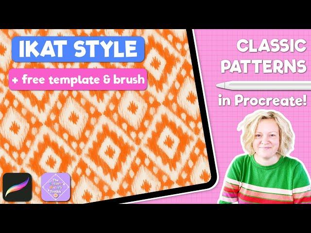 How to Make an Ikat Pattern in Procreate | Full Tutorial + Free Template and Smudger Brush