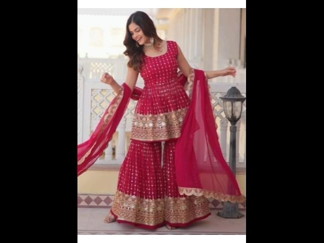 New trending beautiful Sharara GhararaDresses stylish dresses party wear#shortvideo #indianavatar