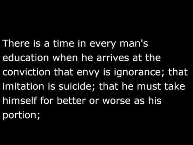 Self-Reliance by Ralph Waldo Emerson