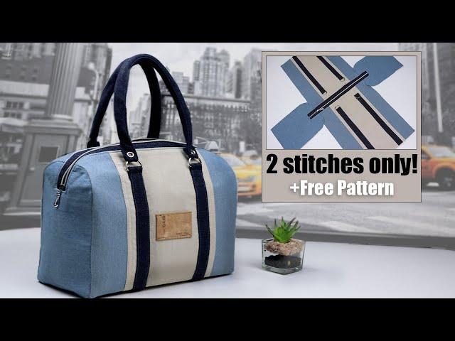 DIY Jeans Cloth Shoulder Bag Idea Simple Sewing Free PDF Pattern