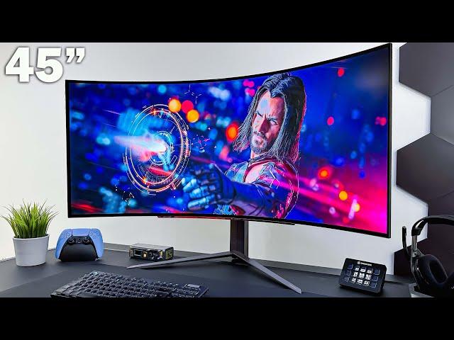 BEST Curved GAMING Monitor | LG 45" OLED 240Hz 45GR95QE REVIEW