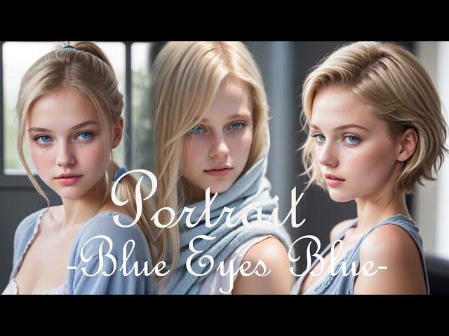 Portrait  Blue Eyes Blue【AI art Lookbook】