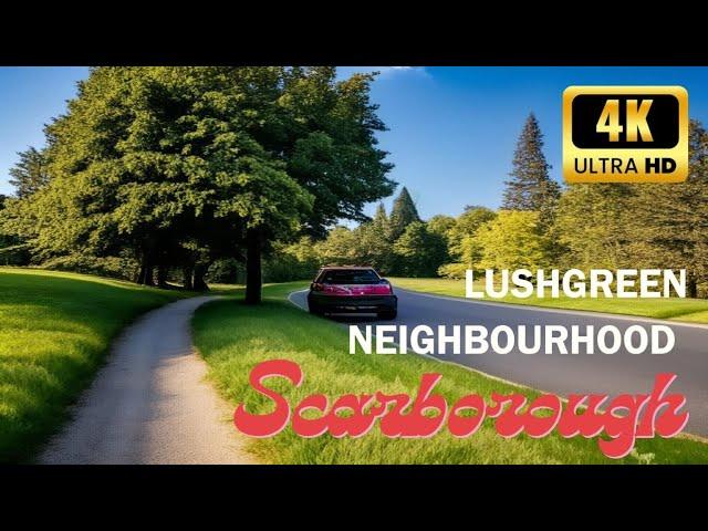 Walking around lush green neighborhood in Scarborough || Toronto, Ontario, Canada || 4K Tour