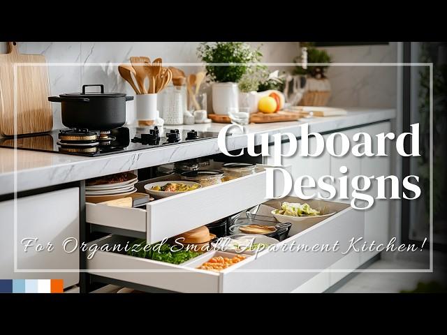 From Cluttered to Clean: Cupboard Designs for Organized Small Apartment Kitchen!