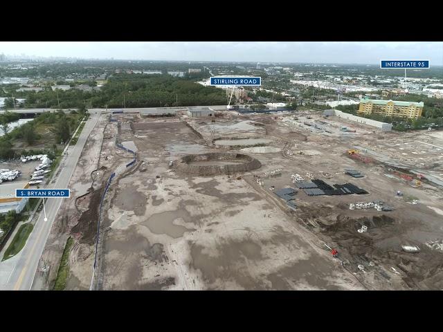 Dania Pointe Construction Site by Drone in  Dania Beach