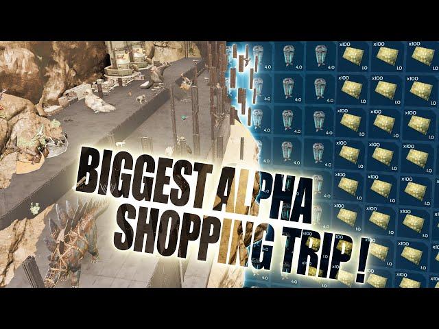 SOLO SHOPPING The BIG, BAD ALPHA TRIBE ON DAY 2! ARK Ascended Conquest Ep.12