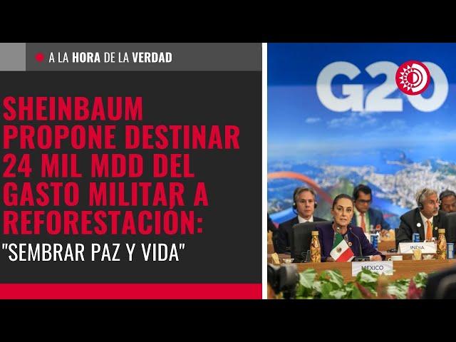 Sheinbaum propone destinar 24 mil mdd del gasto militar a reforestación: "Sembrar paz y vida"