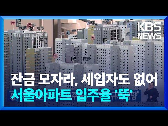 9월 서울 아파트 입주율↓…“대출 규제 영향” / KBS  2024.11.12.