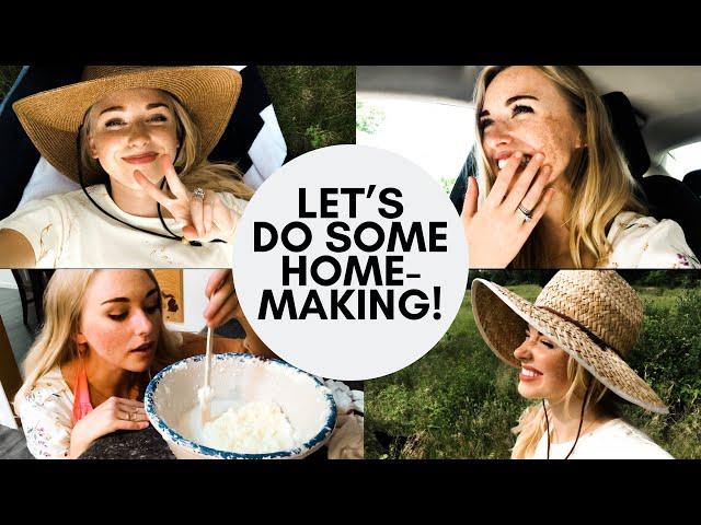 Homemake with Me! || VLOG 2 || Tidying, Thrifting, & Making Butter!