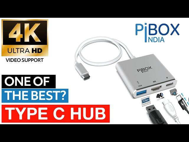 Best Budget USB Type C HUB | 3 in 1 Connector | Aluminum Body | 4k Support | PiBOX India