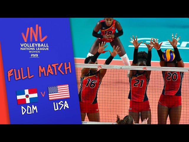 Dominican Republic  USA - Full Match | Women’s Volleyball Nations League 2019