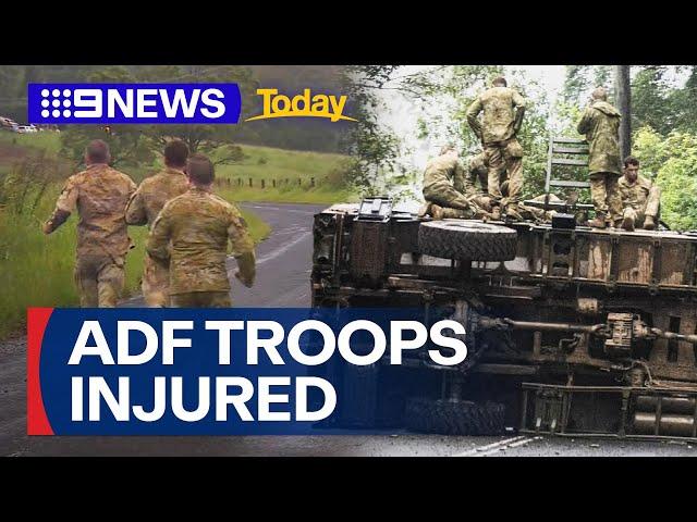 Ex-Tropical Cyclone Alfred: ADF personnel injured after army vehicles collided | 9 News Australia