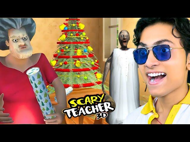 Scary Teacher 3D Prank with GRANNY : Merry Poppers | New Update