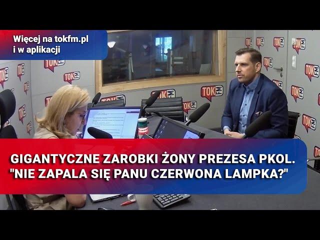 Gigantyczne zarobki żony prezesa PKOl. "Nie zapala się panu czerwona lampka?"