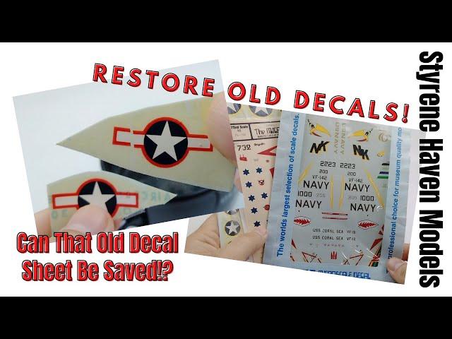How To Restore & Use Old Decals For Scale Model Kits. Don't Throw That Out Of Print Sheet Out!