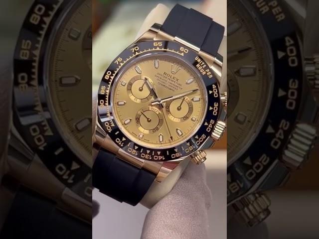 Rolex Daytona 40mm Altın Şampanya Rengi Kadran Siyah Bezel (Eta Makine | Otomatik) - Genesis Saat