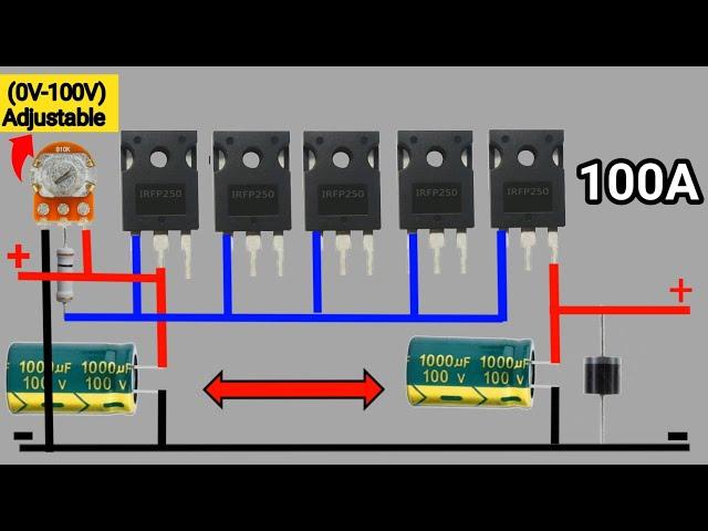 How to Make Adjustable Voltage Regulator Using Mosfets | Adjustable Voltage Controller