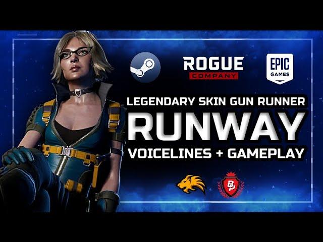 WOW! LEGENDARY GUN RUNNER RUNWAY GAMEPLAY + VOICELINES - ROGUE COMPANY