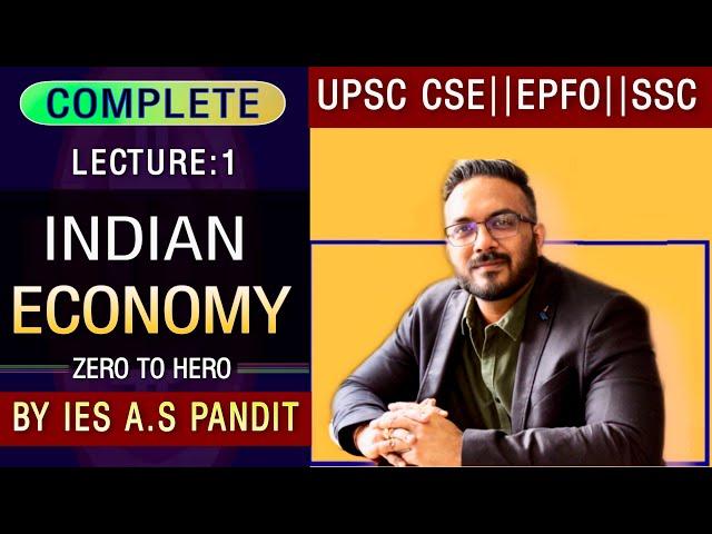 INDIAN ECONOMY by UPSC Topper | ऐसे ECONOMICS कभी नहीं पढ़ी होग़ी| Crack IAS/EPFO/IAS/SSC