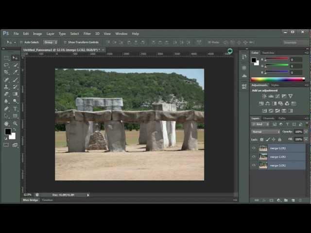 Making Panoramic Pictures with Photomerge  - Adobe Photoshop CS6 Tutorial